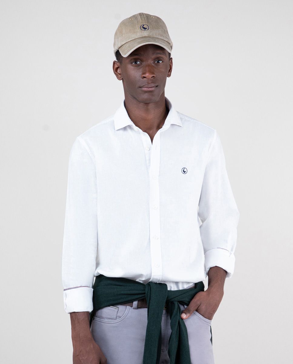 Camisa Lino Blanco EL GANSO CAMISAS Malva CO