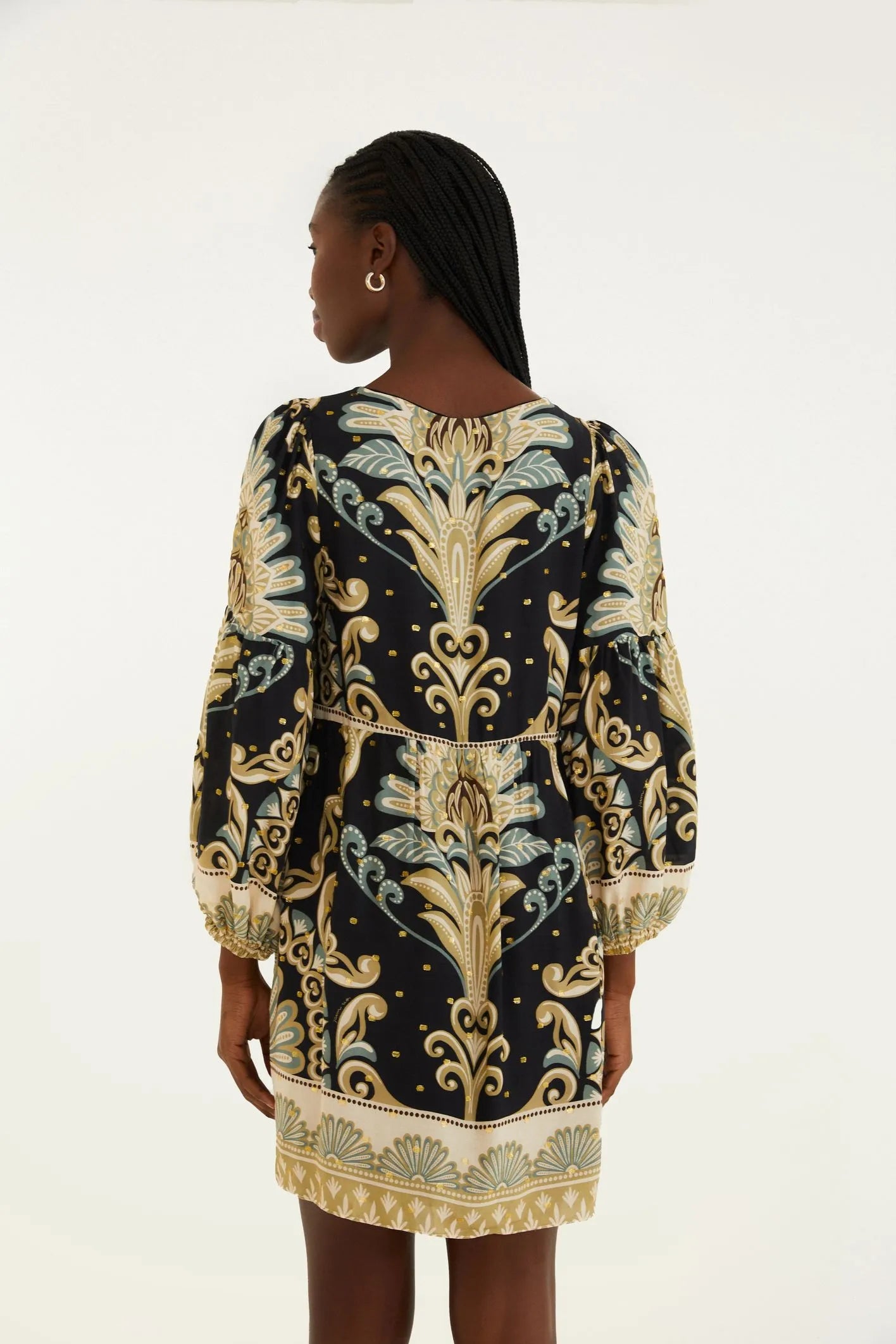 Mini Vestido Mangas Georgia