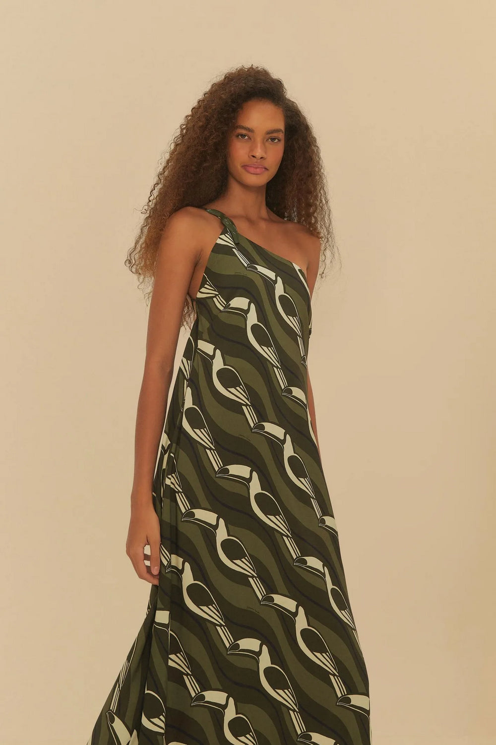 Vestido Estampado Tucano Grafico FARM RIO MIDI VESTIDOS Malva CO