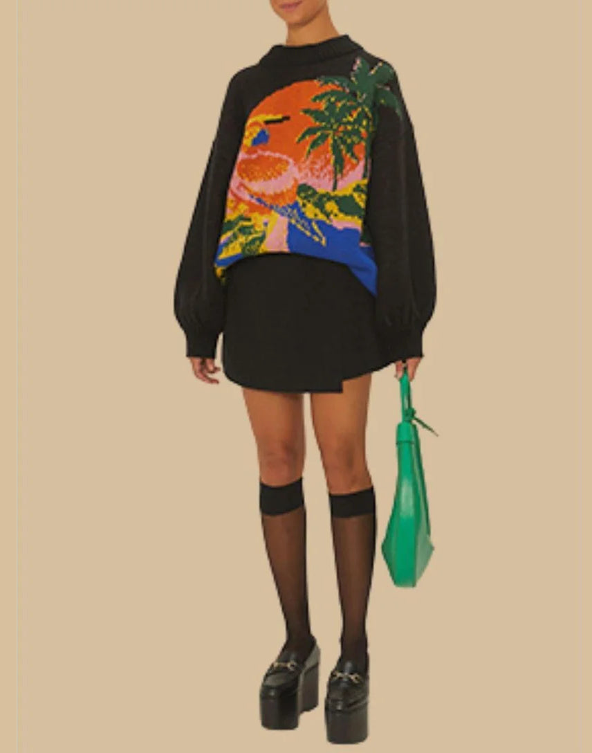 Sweater Tricot Paisagem Latina