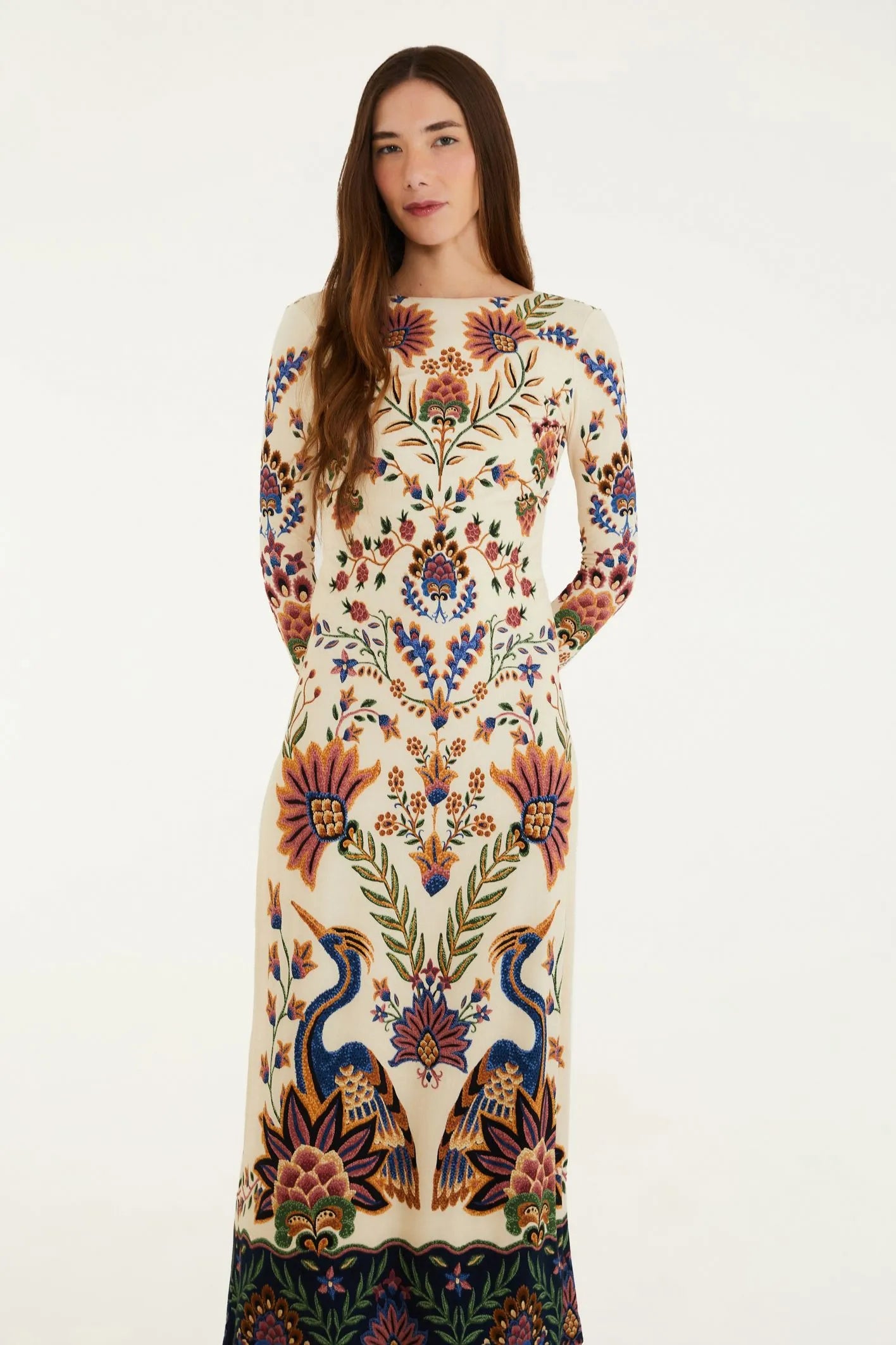 Midi Vestido Jardim Maravilhoso