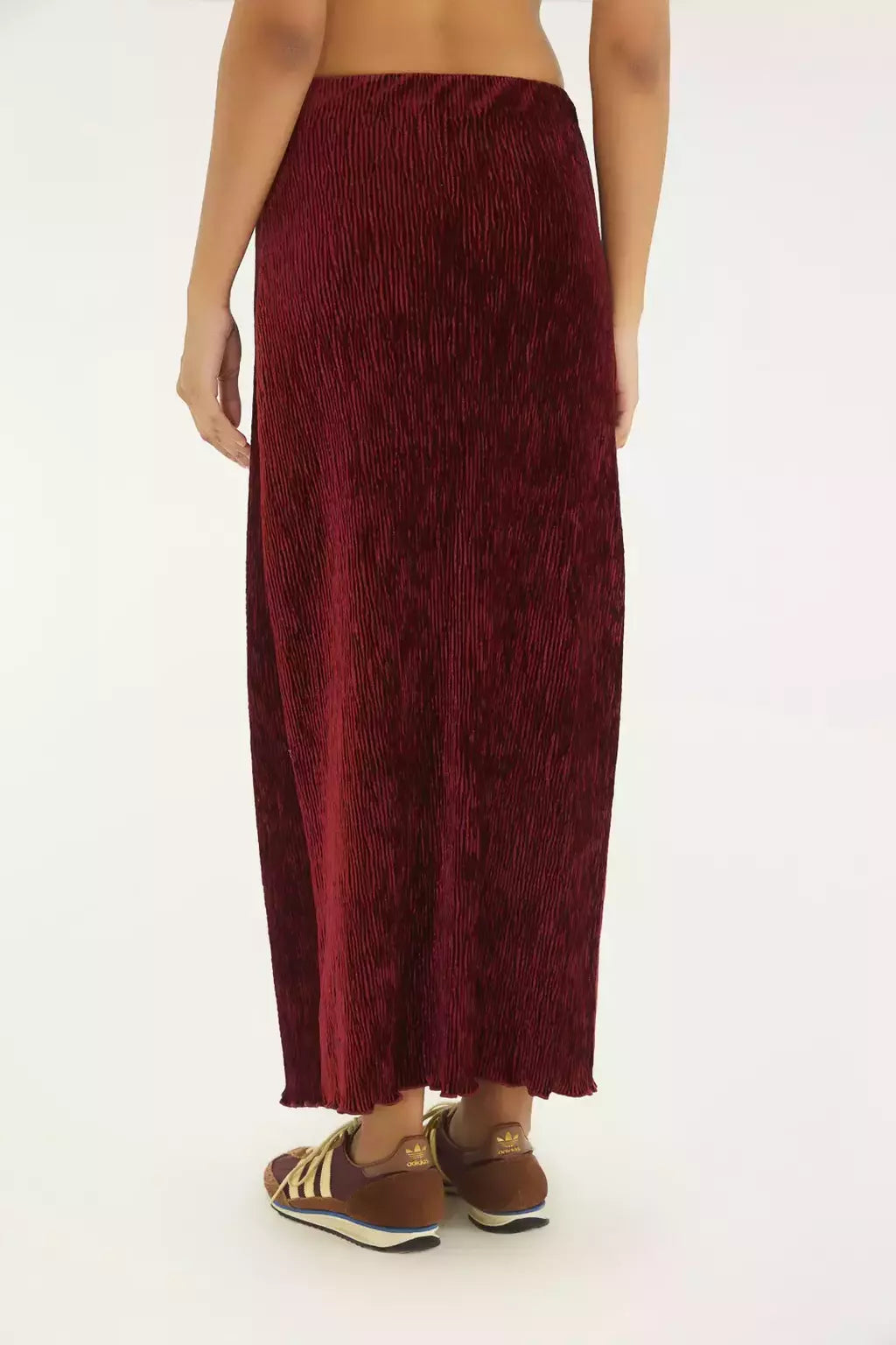 Falda Veludo Plissado