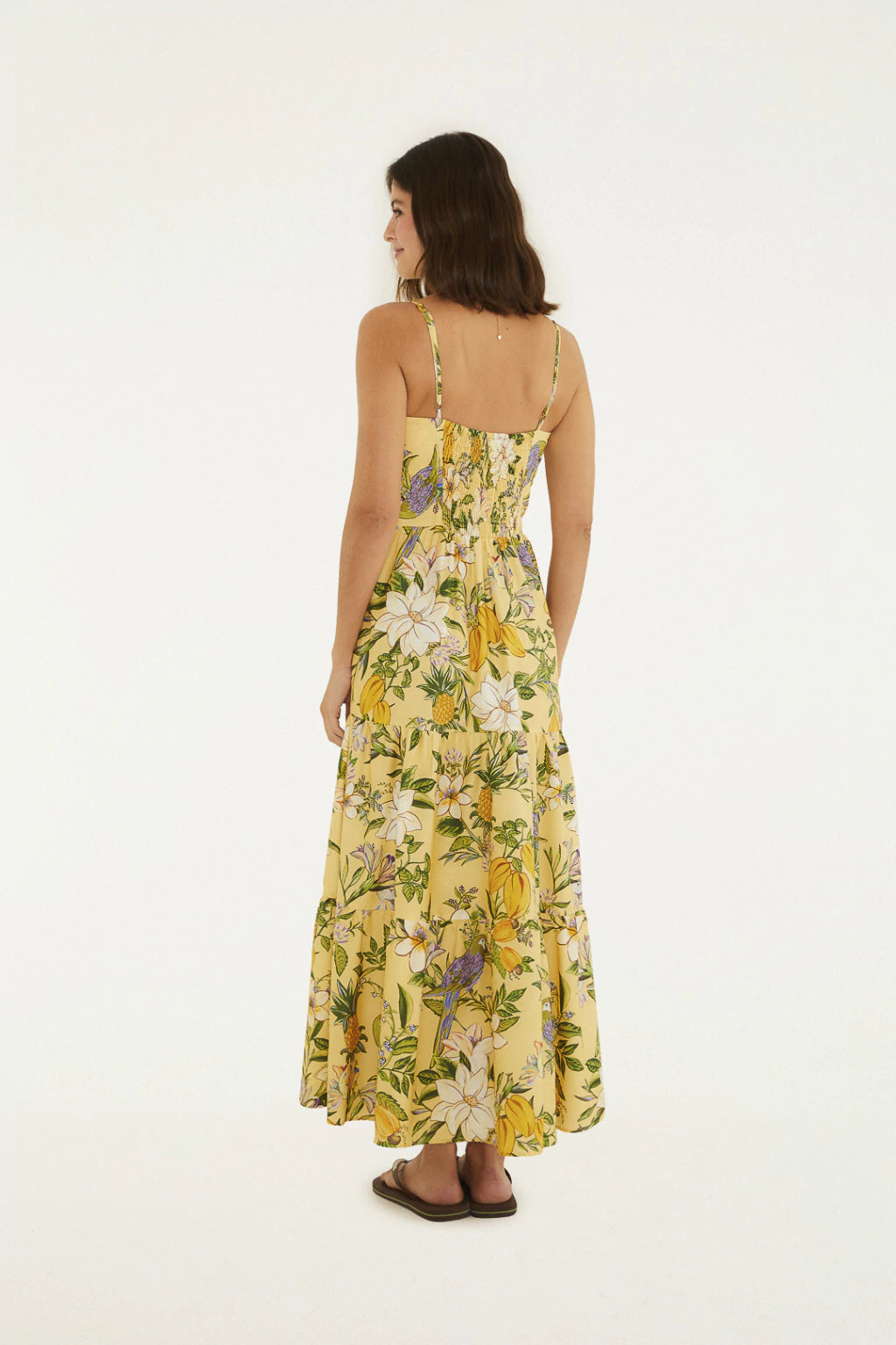 Midi Vestido Passaro De Flor