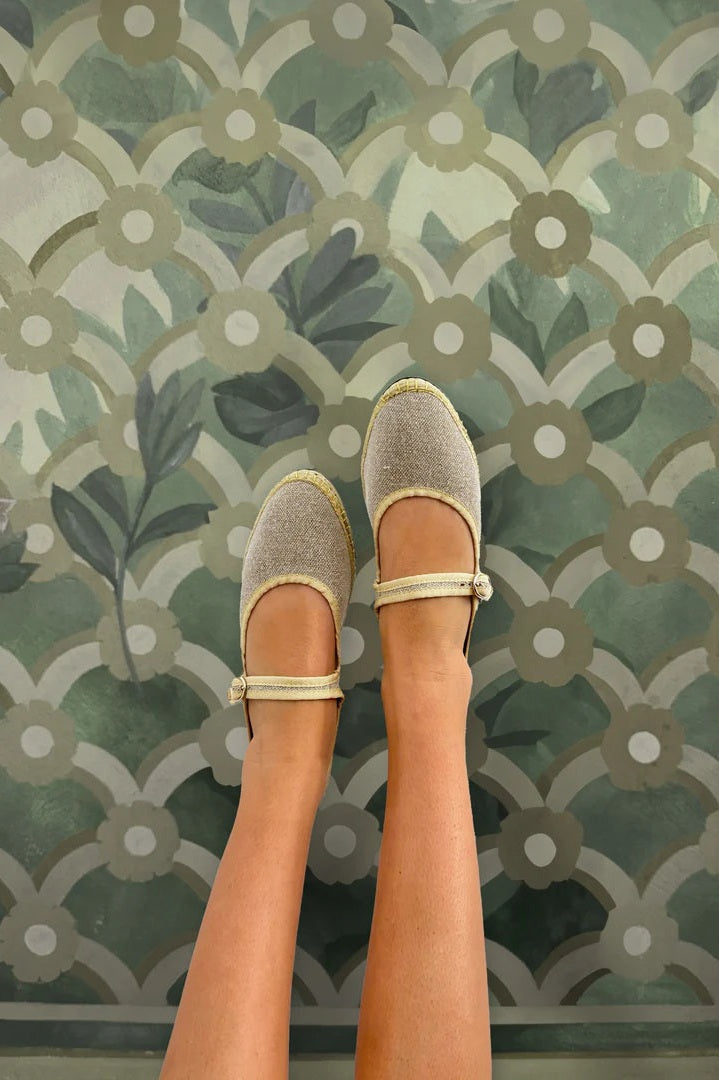 Balleta Mary Jane Linen Imelda FLABELUS BALLERINAS Malva CO