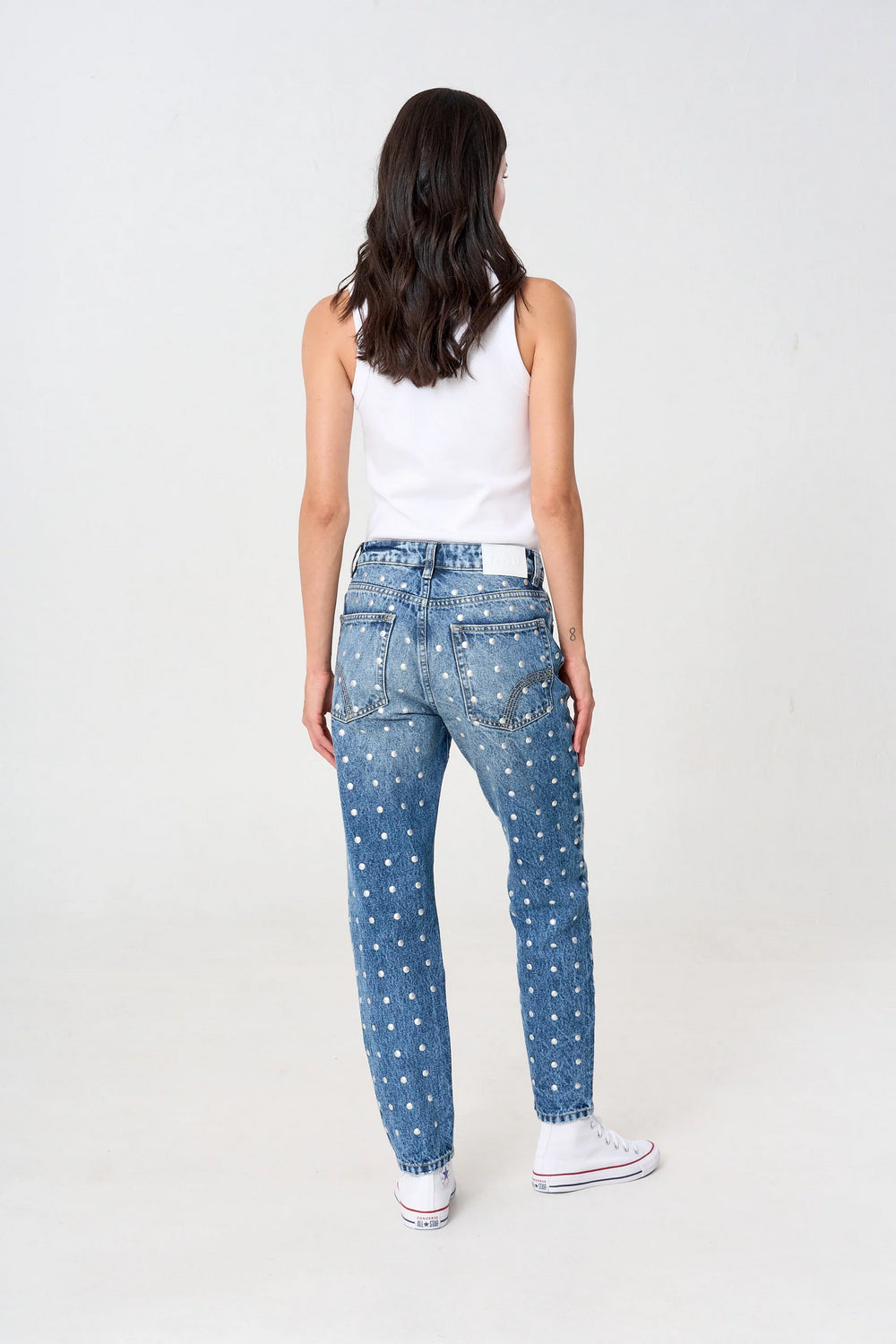 Jean Mom Azul Taches Total