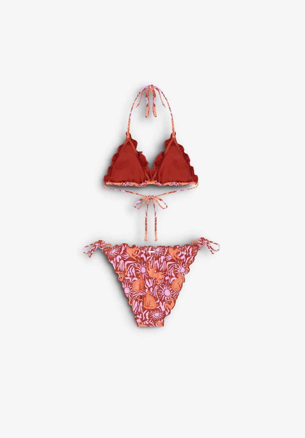 Bikini Ruffle Print