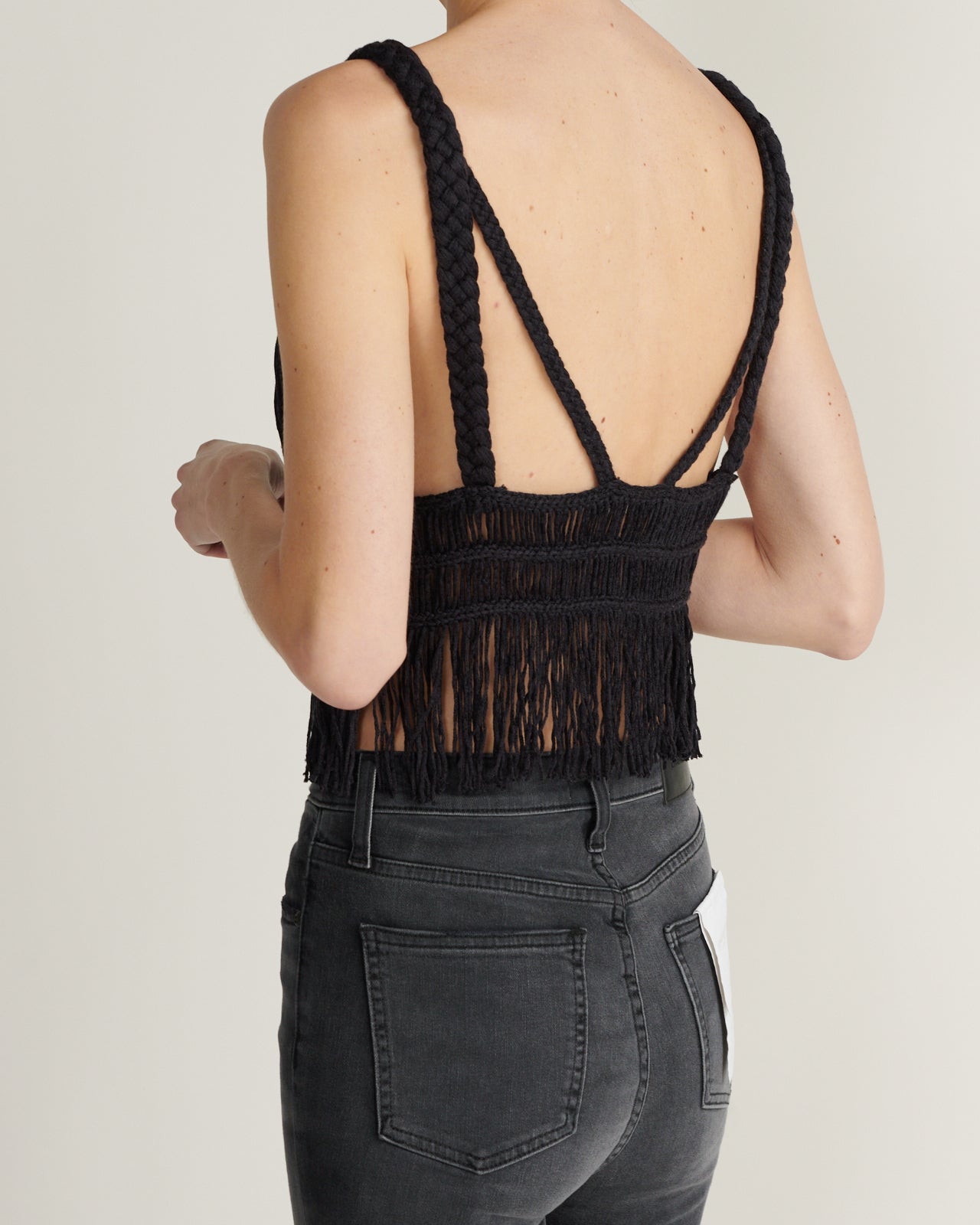 Blusa Claudette Macrame Bralette