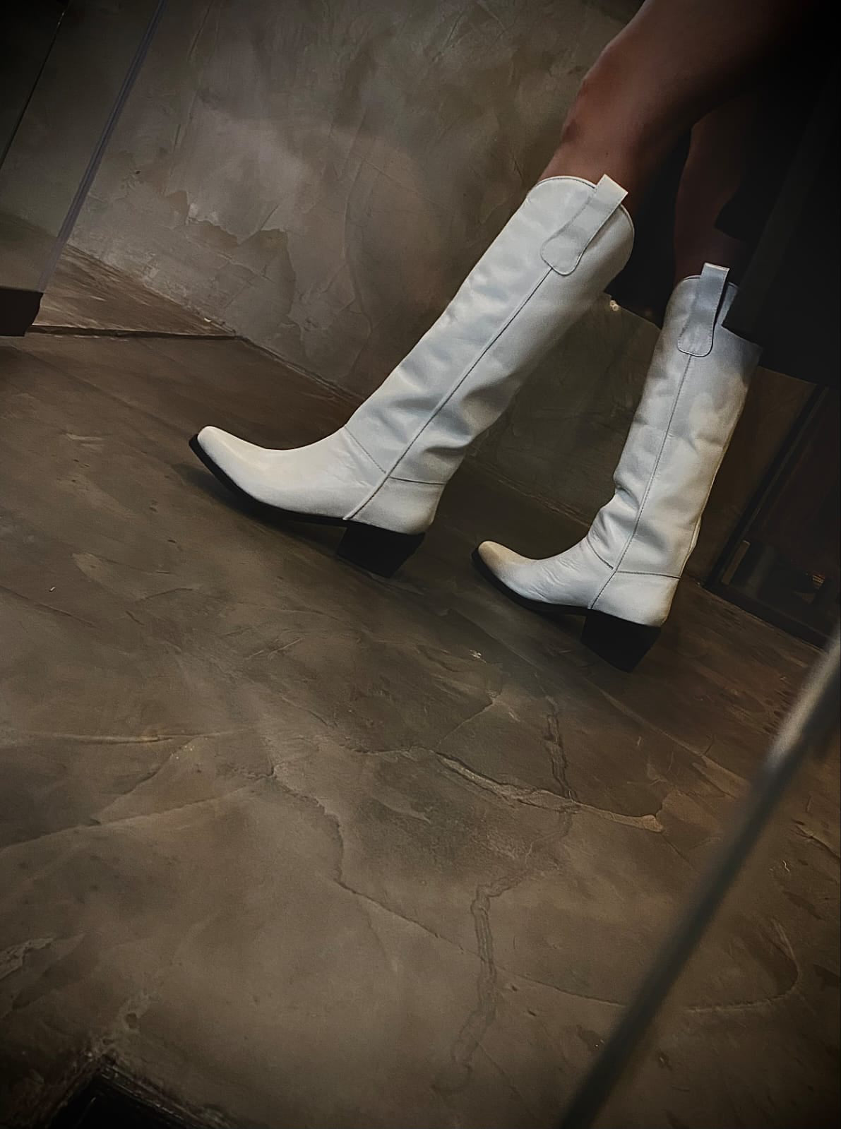 Bota Texana Extra Larga Blanca