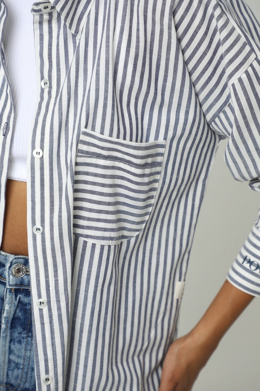 Camisa Demeter Rayas Azul