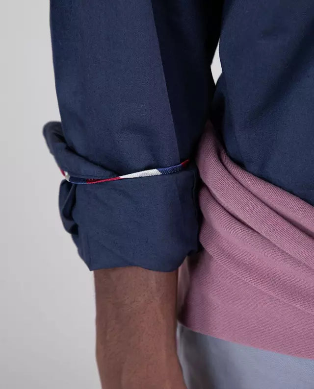 Camisa Algodon Garment Dyed Marino EL GANSO CAMISAS Malva CO