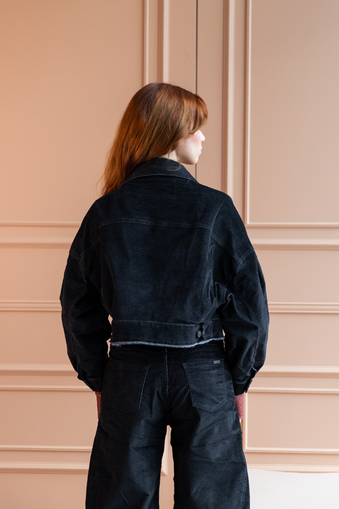 Chaqueta Balloon Velvet Black