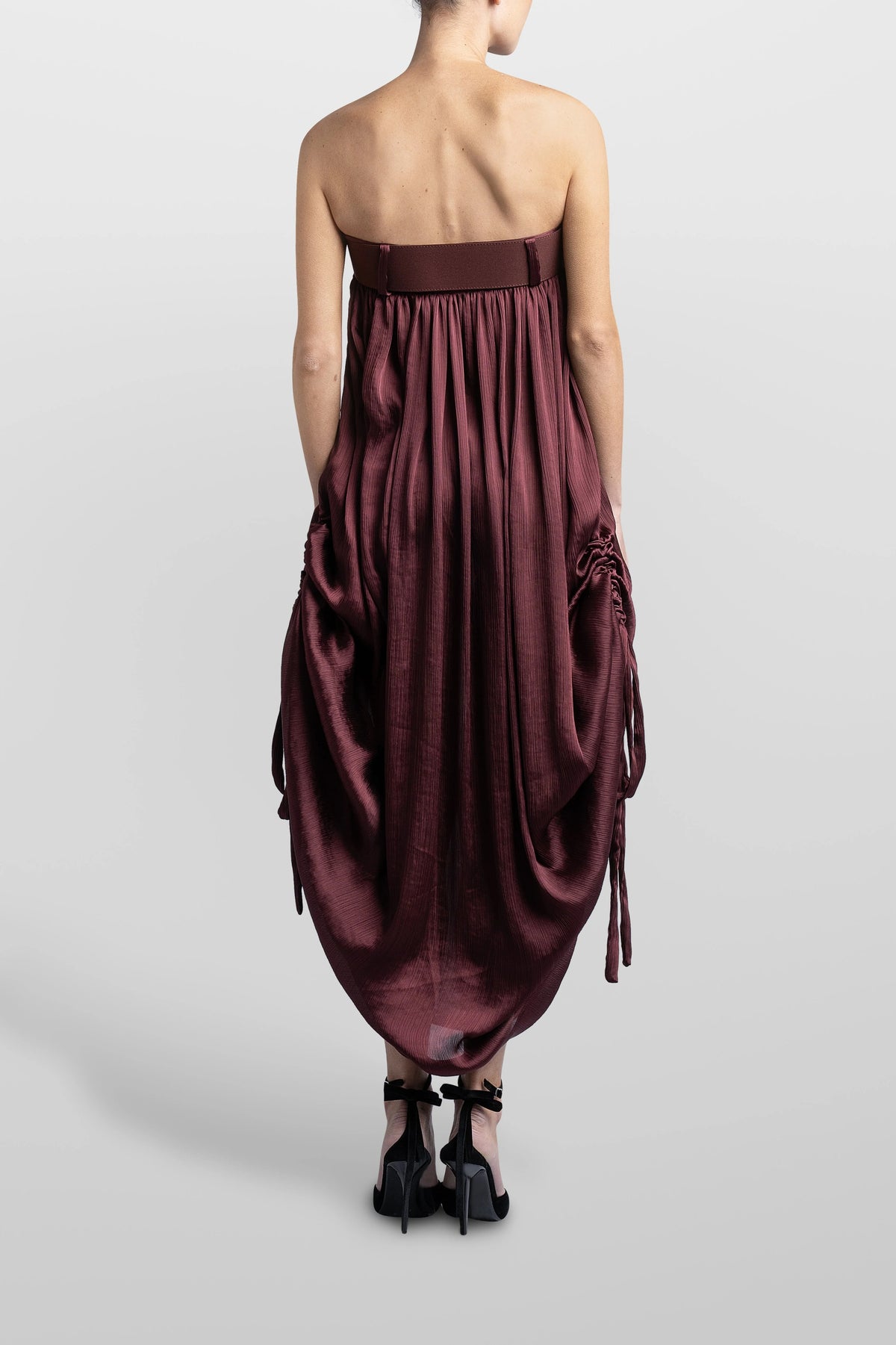 Midi Vestido Balloon En Textura