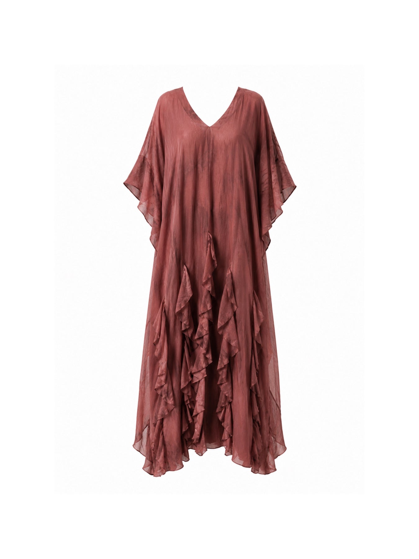 Vestido Raiz De Rubia Crepe De Chine