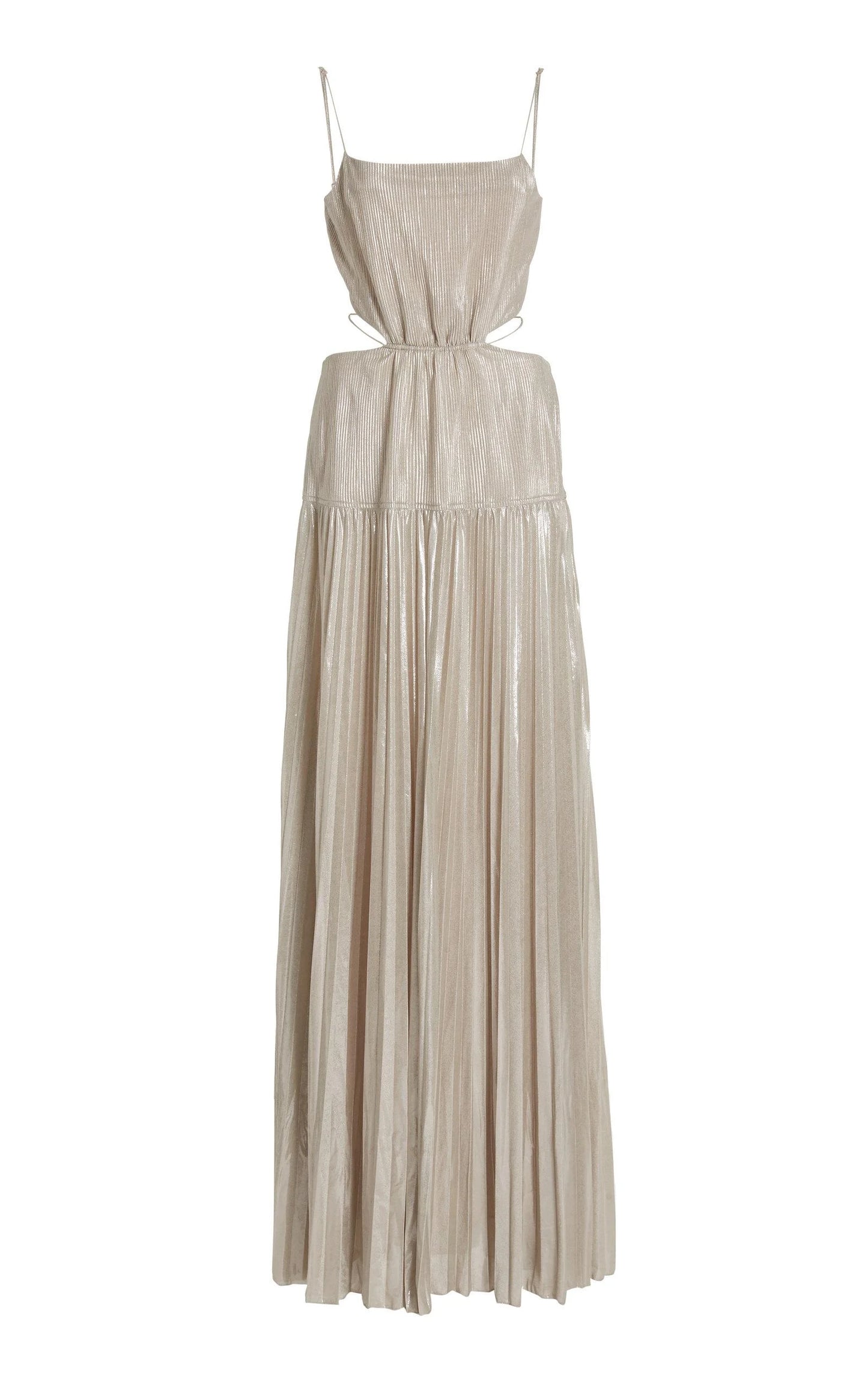 Vestido Maxi Daisy Plisse Champaña