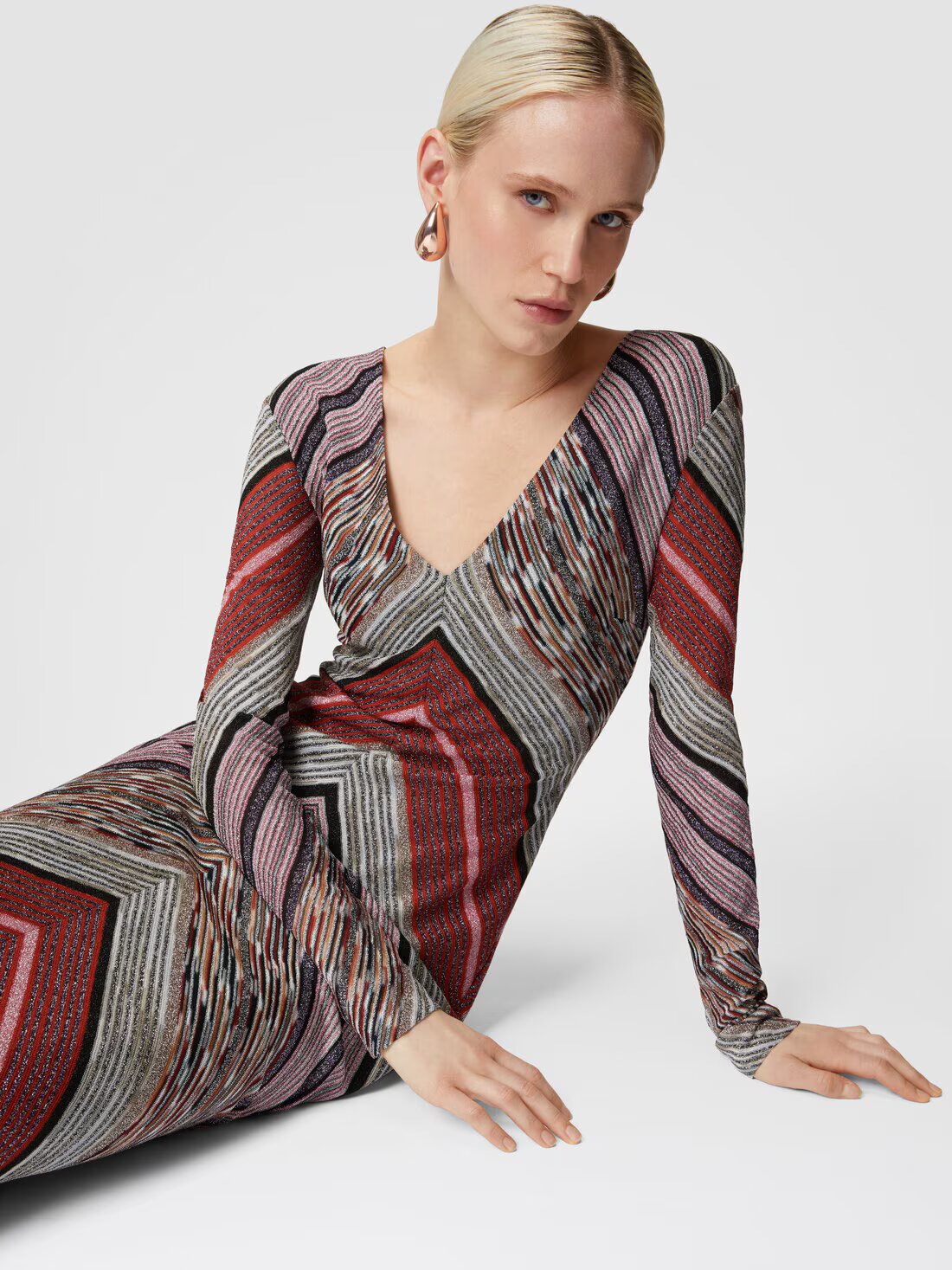 Maxi Vestido Con Escote En V