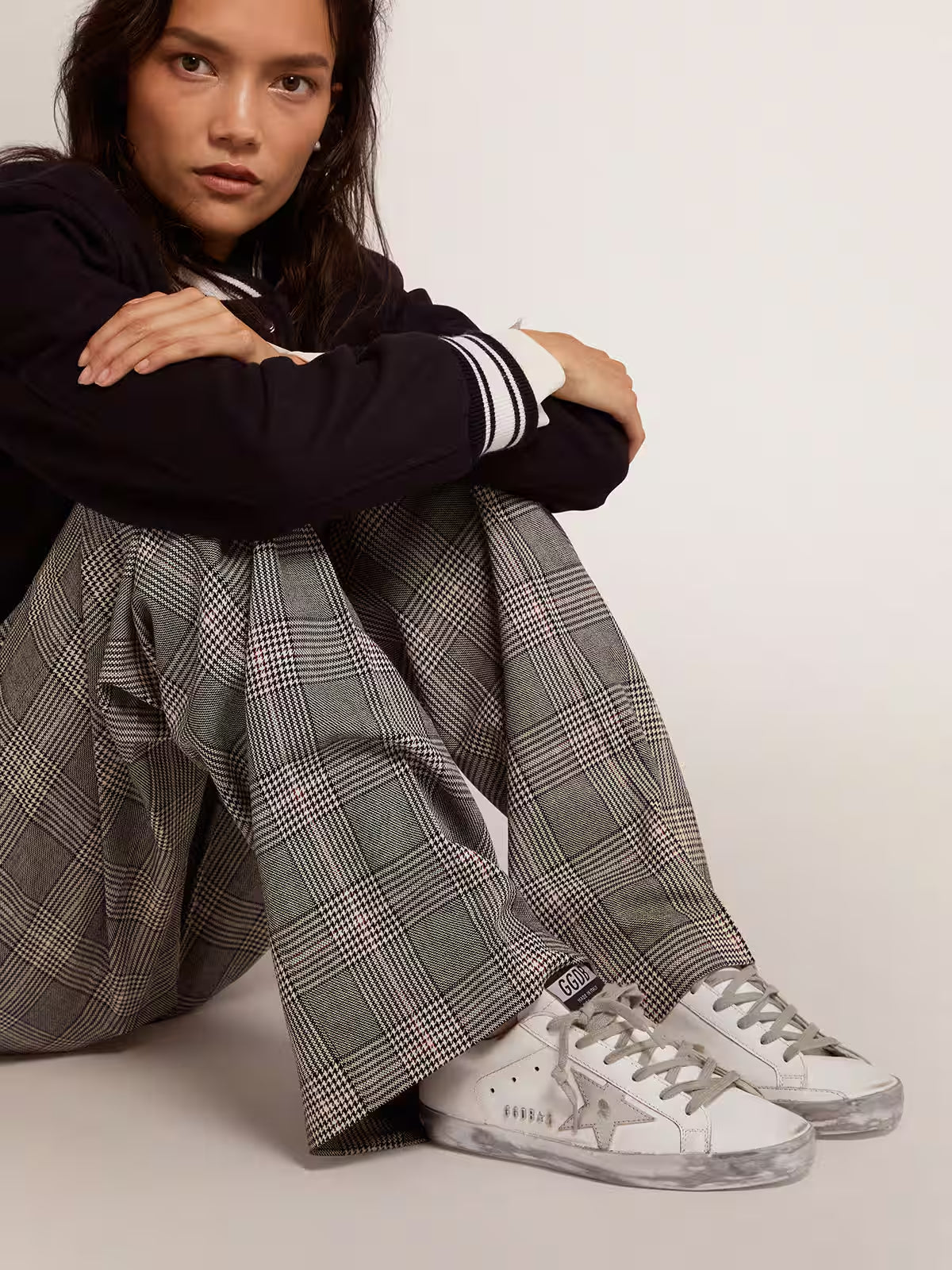 Tenis Golden Goose Super Star Leather Laminated Star Metal Lettering Mujer