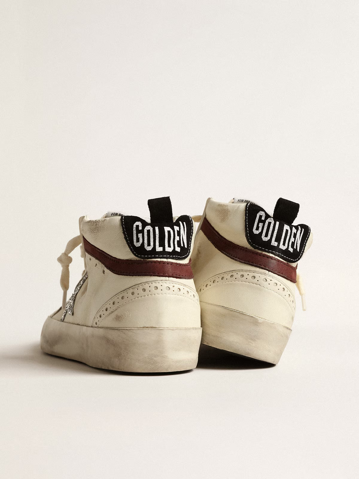 Tenis Golden Goose Mid Star Nappa Leather Glitter Mujer