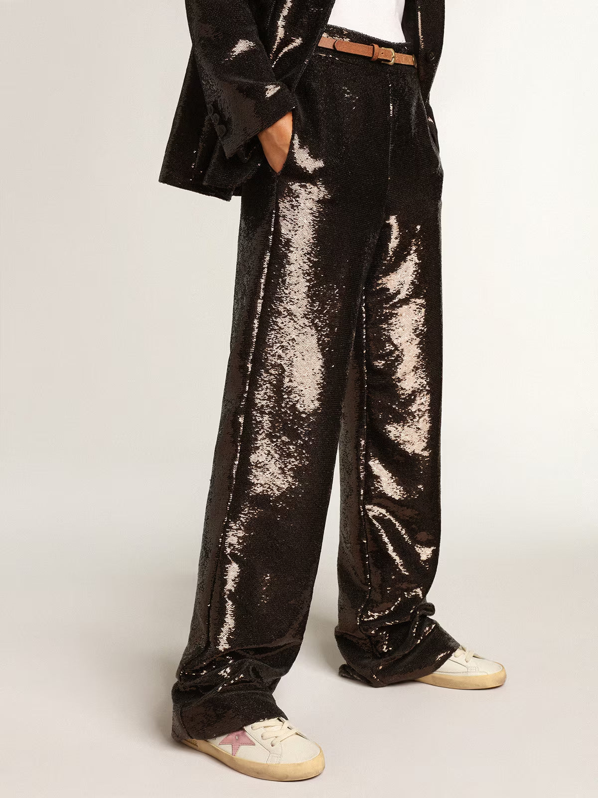 Tenis Golde Goose Super Star Nappa Metal Lettering Mujer