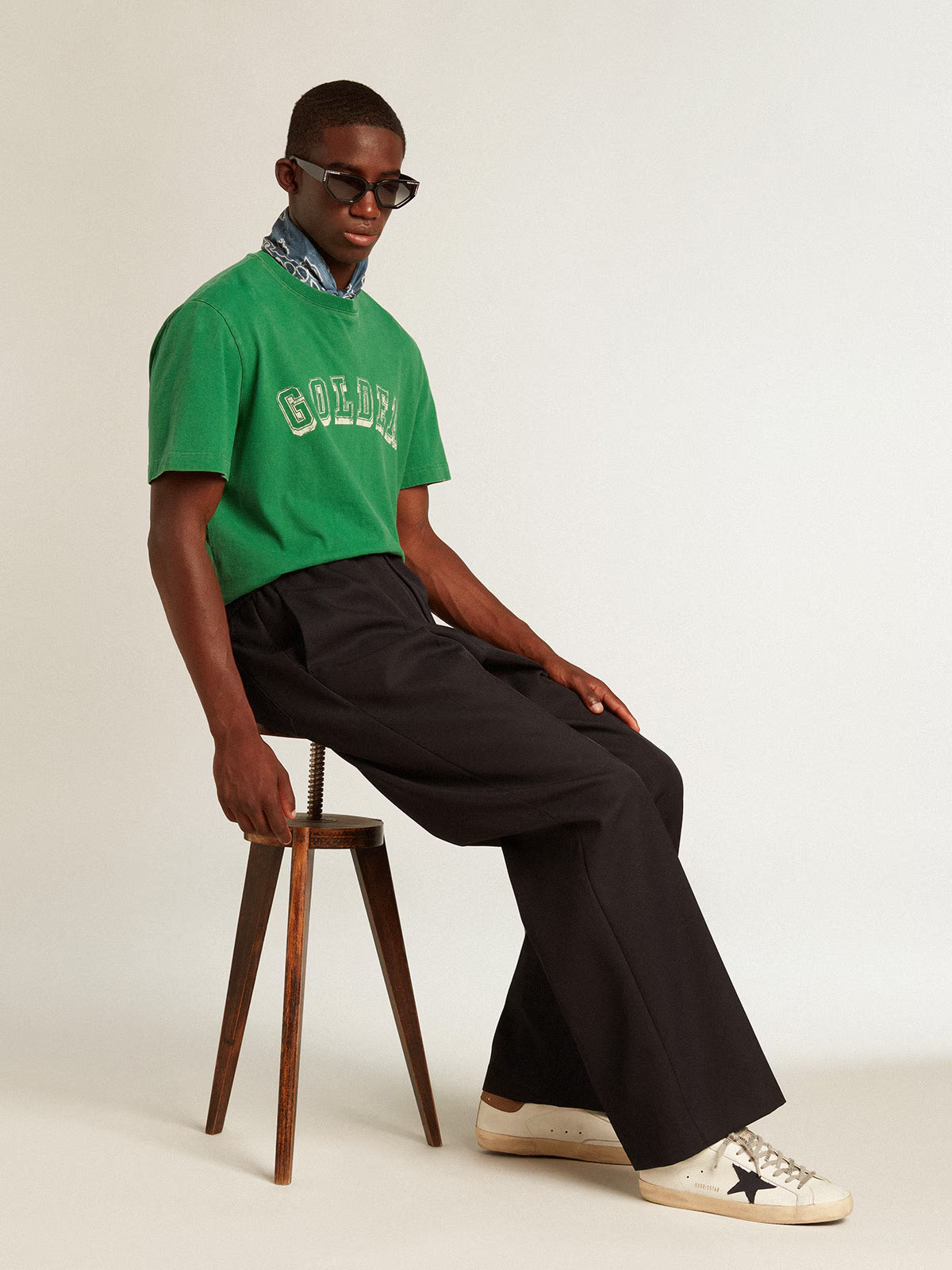 Tenis Golden Goose Super-Star Leather Upper And Heel Canvas Star Hombre