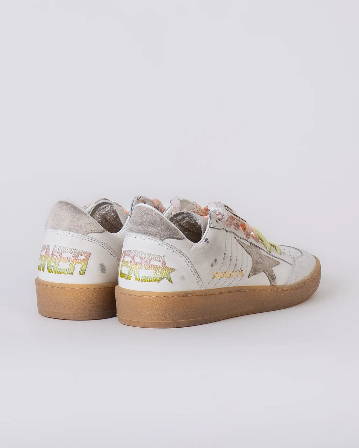 Tenis Golden Goose Ballstar Leather Upper Laminated Star Suede Heel Mujer