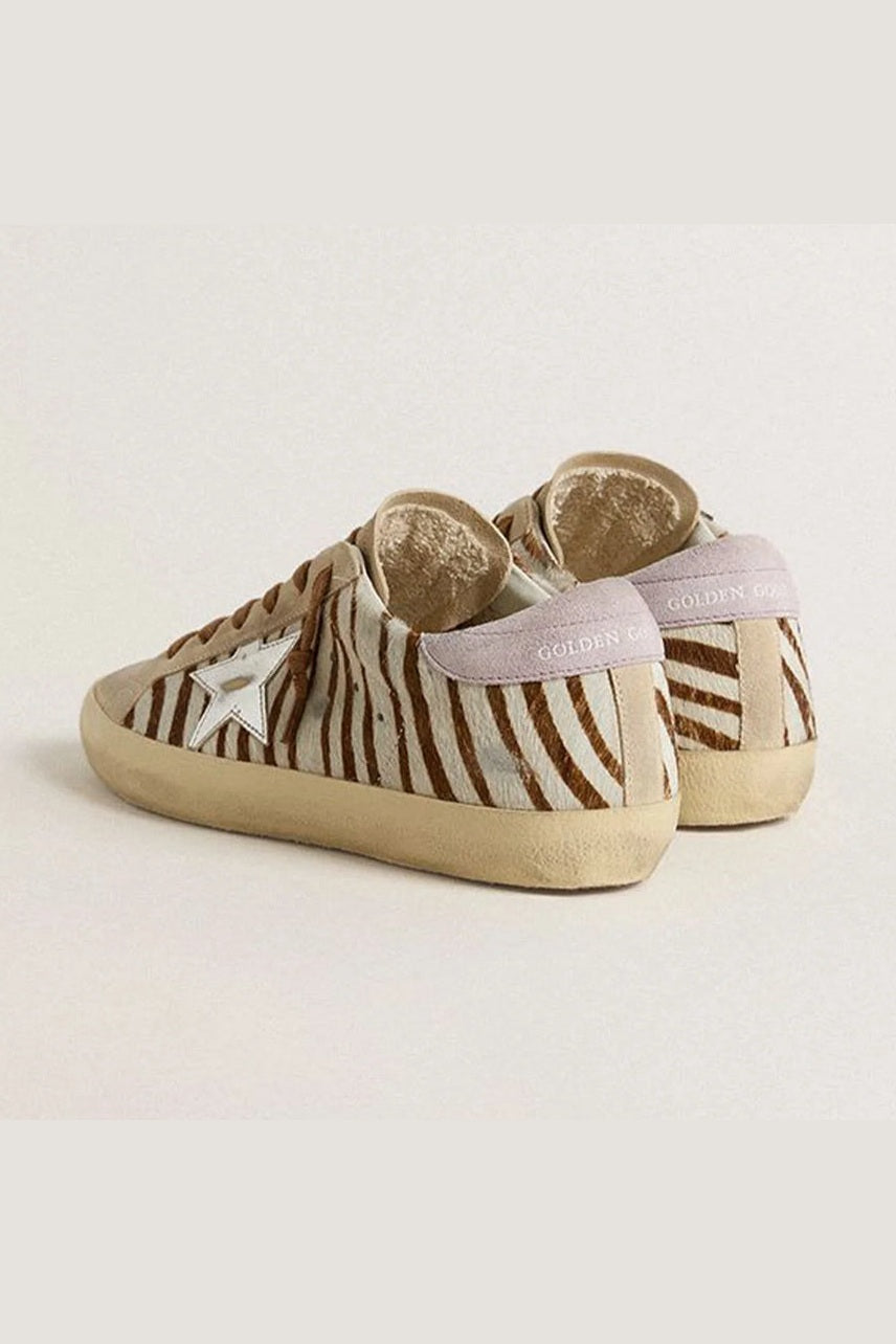 Tenis Golden Goose Super Star Zebra Horsy Laminated Star Mujer GOLDEN GOOSE TENIS Malva CO