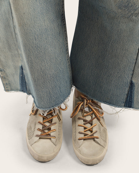 Tenis Golden Goose Super Star Forated Suede Mujer