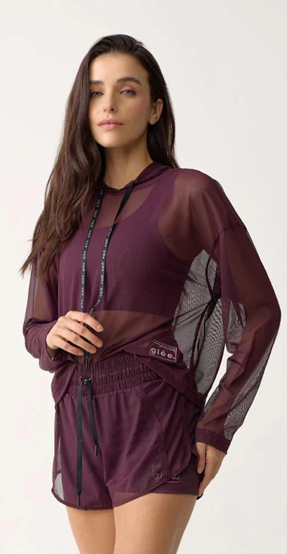 Hoodie Hibiscus Mesh