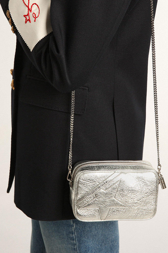Bolso Mini Star Wrinkled Laminated Leather Body And Star
