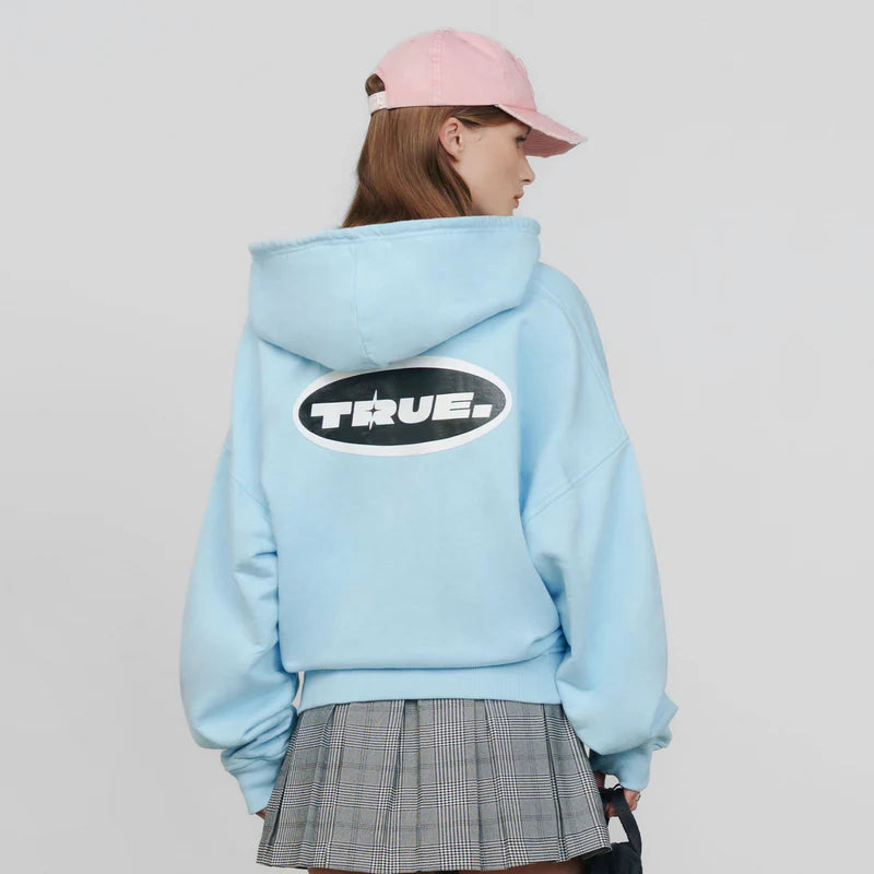 Hoodie Con Capucha Moonlight Azul Pastel