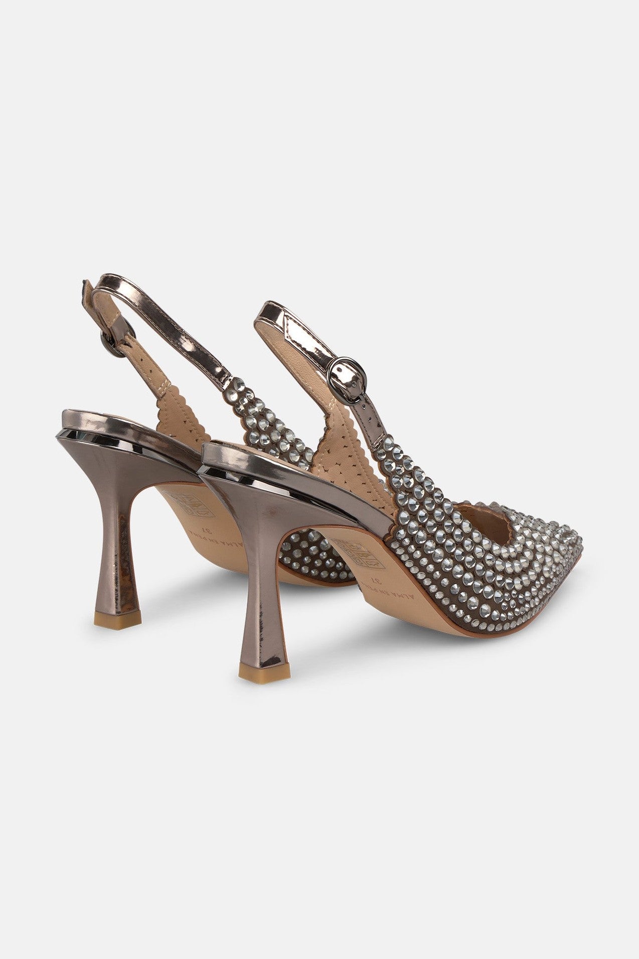 Zapato Con Pedrería Tacón TACONES Malva CO