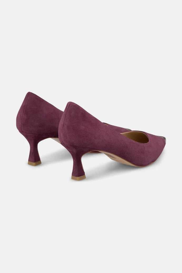Zapato Puntera Metalizada TACONES Malva CO