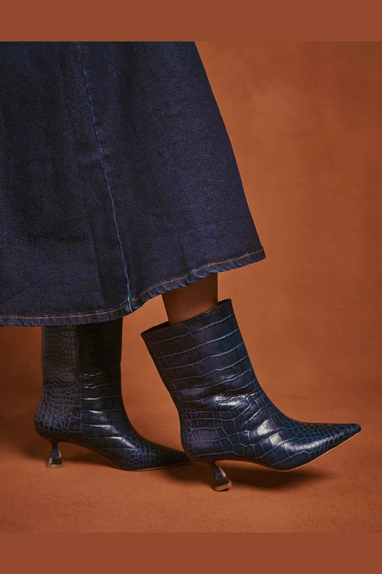 Botín Tacón Metalizado BOTAS & BOTINES Malva CO