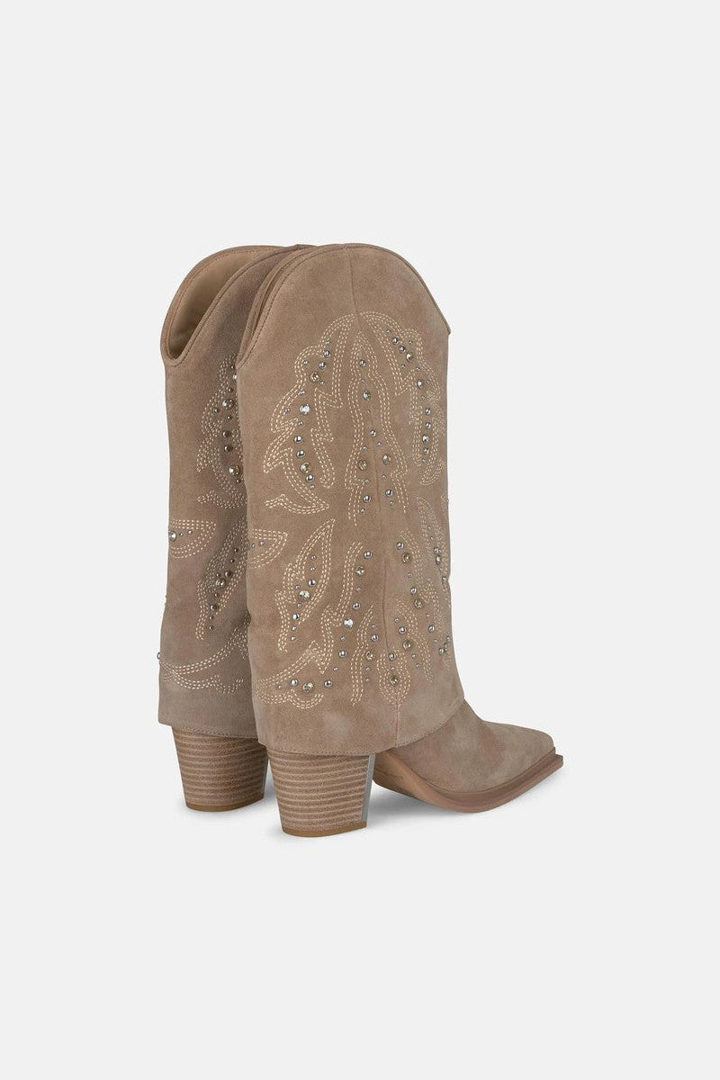 Bota Polaina Bordada BOTAS & BOTINES Malva CO