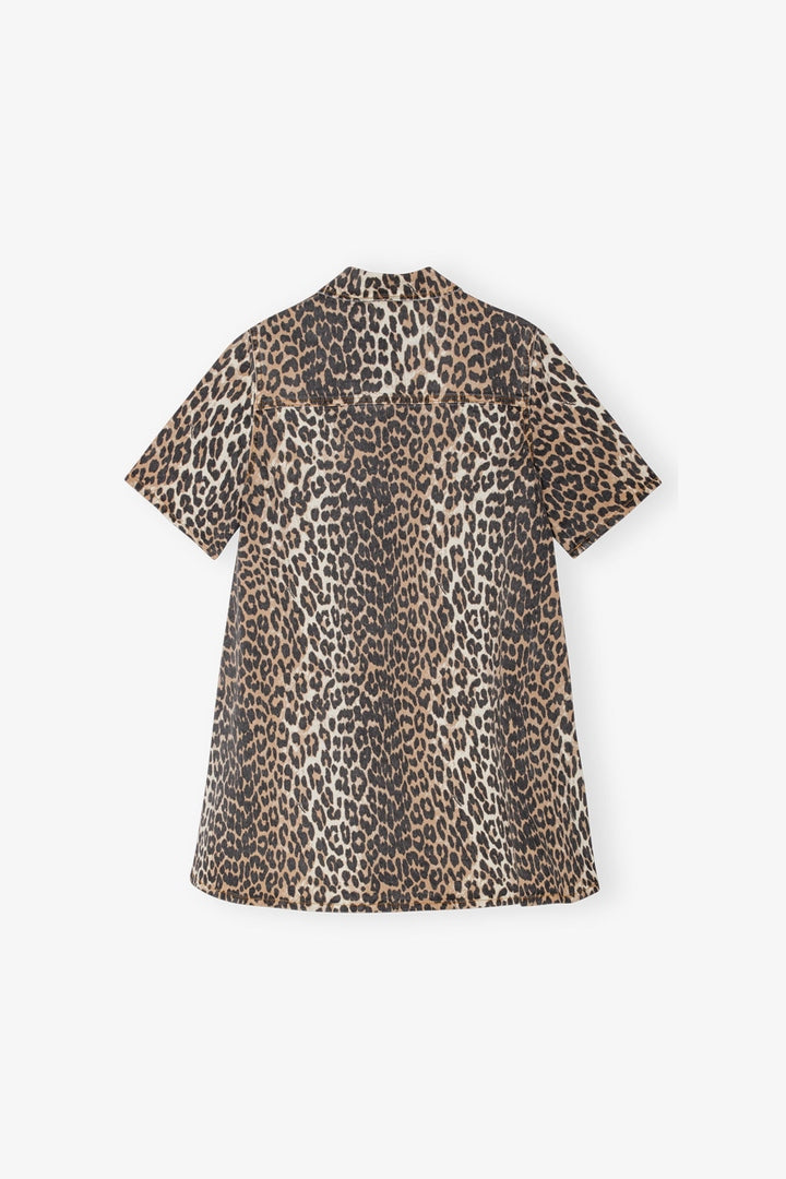 Mini Vestido Print Denim GANNI MINI VESTIDOS Malva CO