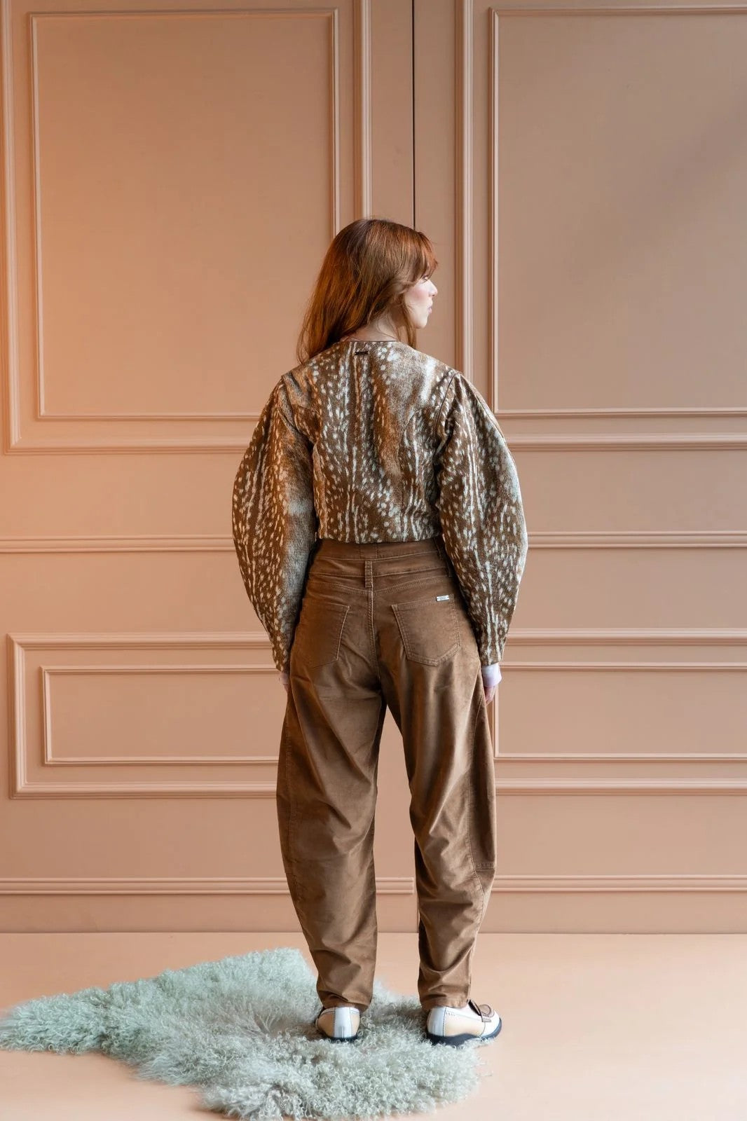 Jean Balloon Velvet Caramel