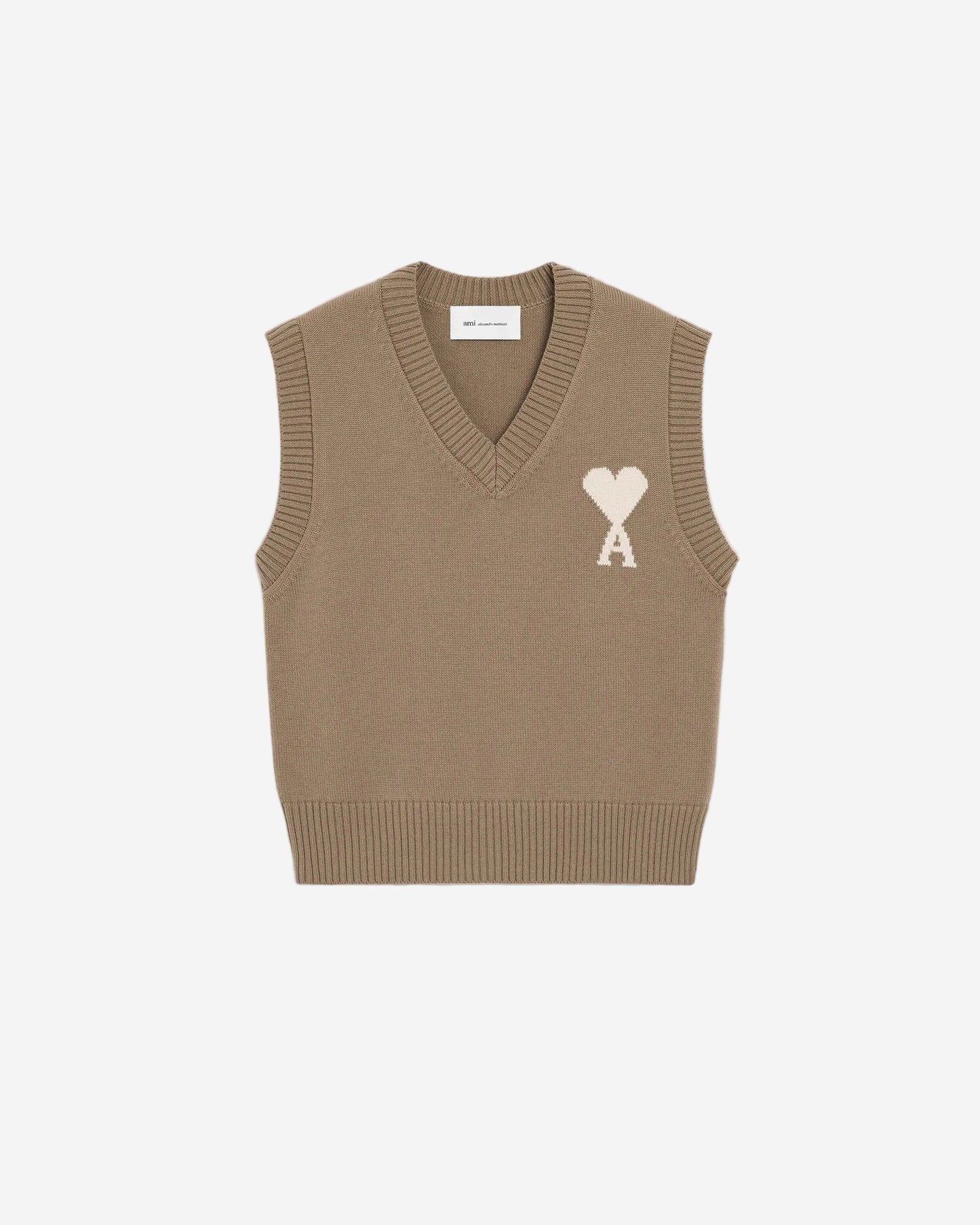 Jersey Sin Mangas Ami De Coeur De Lana Y Algodón Beige CHAQUETAS Malva CO