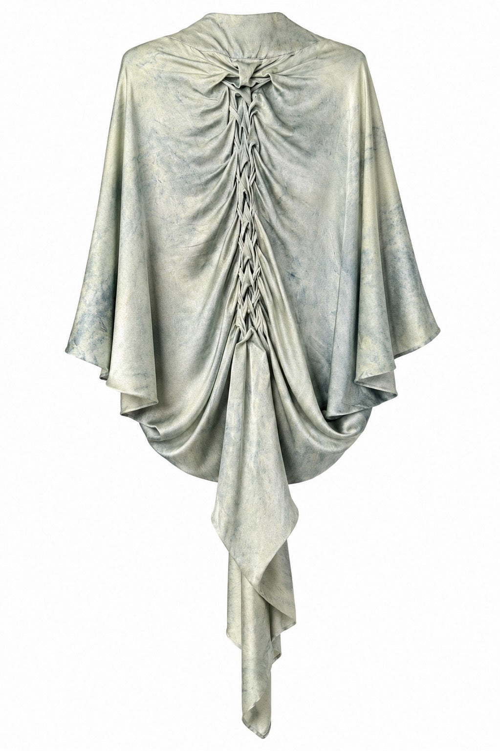 Kaftan Agua de Jade Seda Jacquard