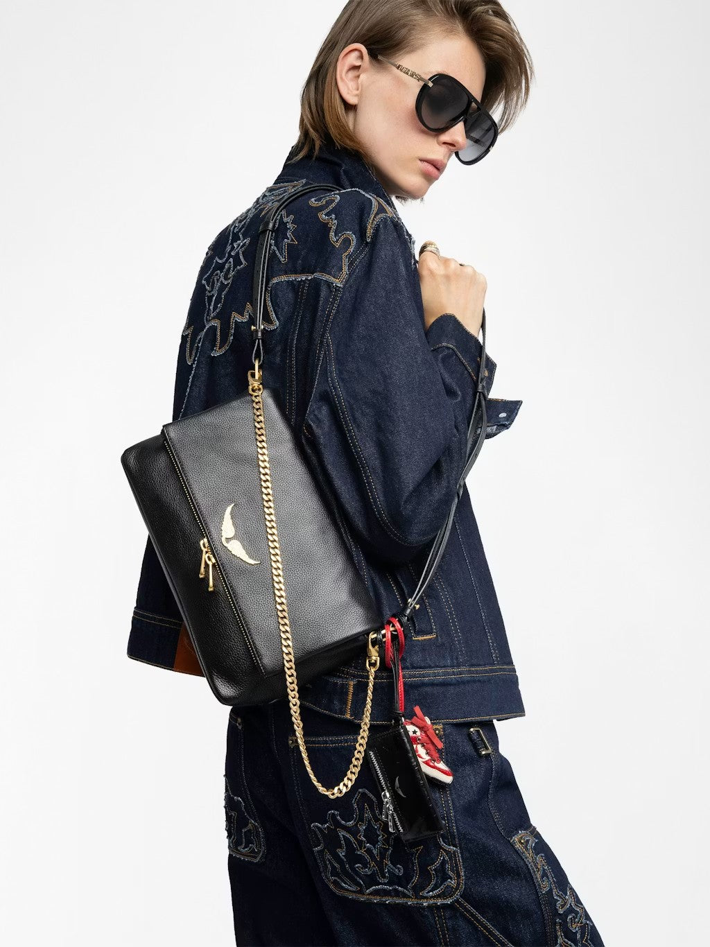 Bolso Rocky Ii Grained Leather