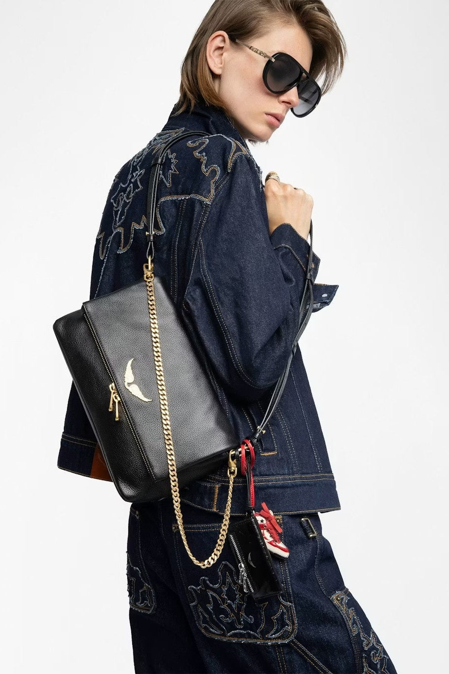 Bolso Rocky Ii Grained Leather ZADIG ET VOLTAIRE BOLSOS Y CARTERAS Malva CO