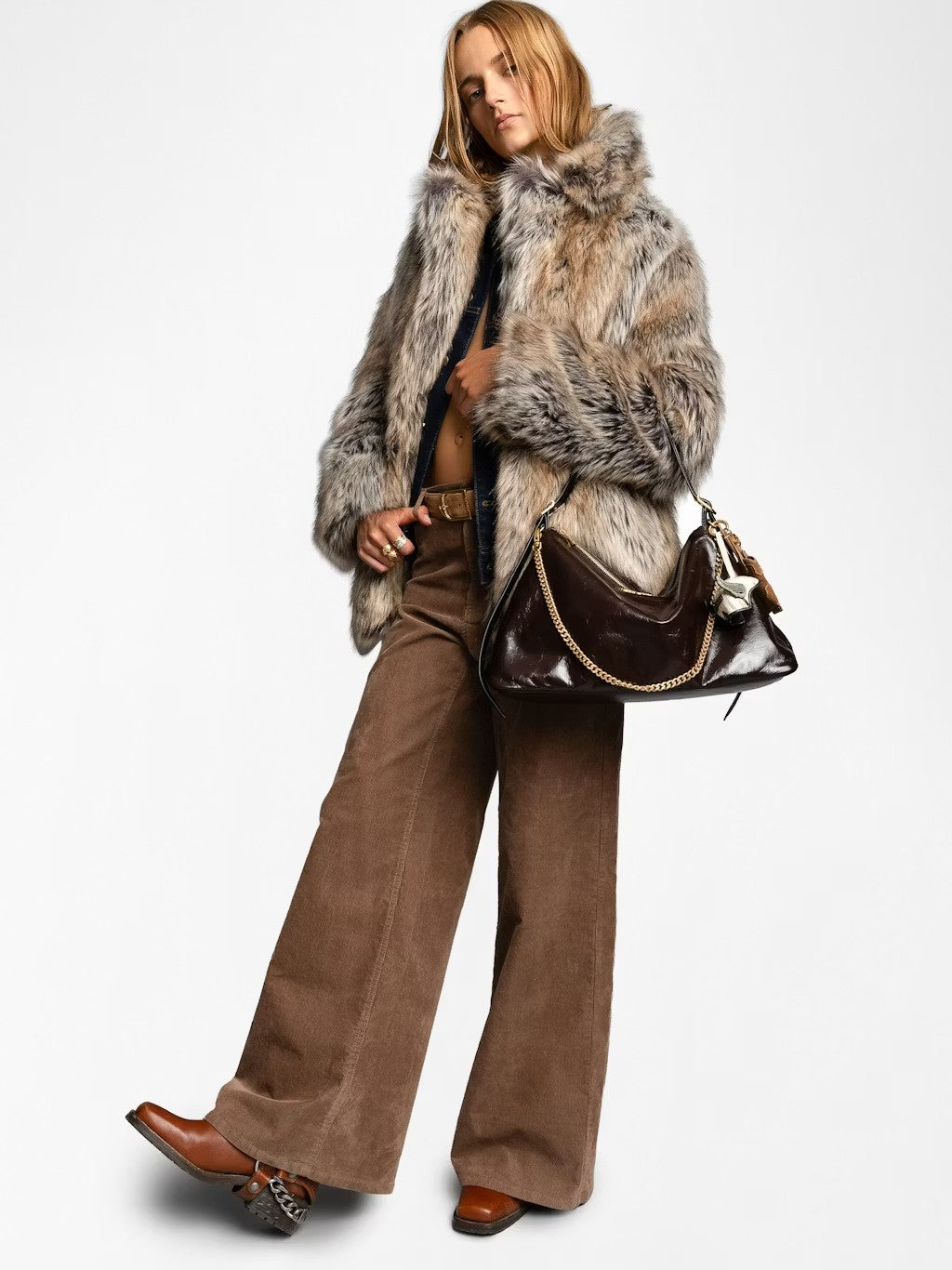 Bolso Jim Vintage Patent ZADIG ET VOLTAIRE BOLSOS Y CARTERAS Malva CO