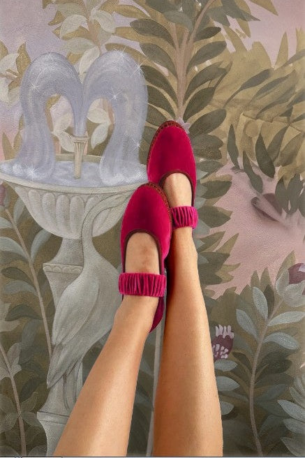 Balleta Mafalda Velvet Plum FLABELUS BALLERINAS Malva CO