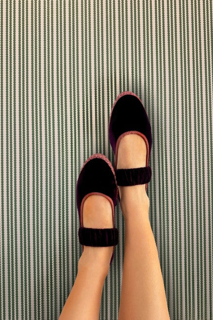 Balleta Mafalda Velvet Purple FLABELUS BALLERINAS Malva CO