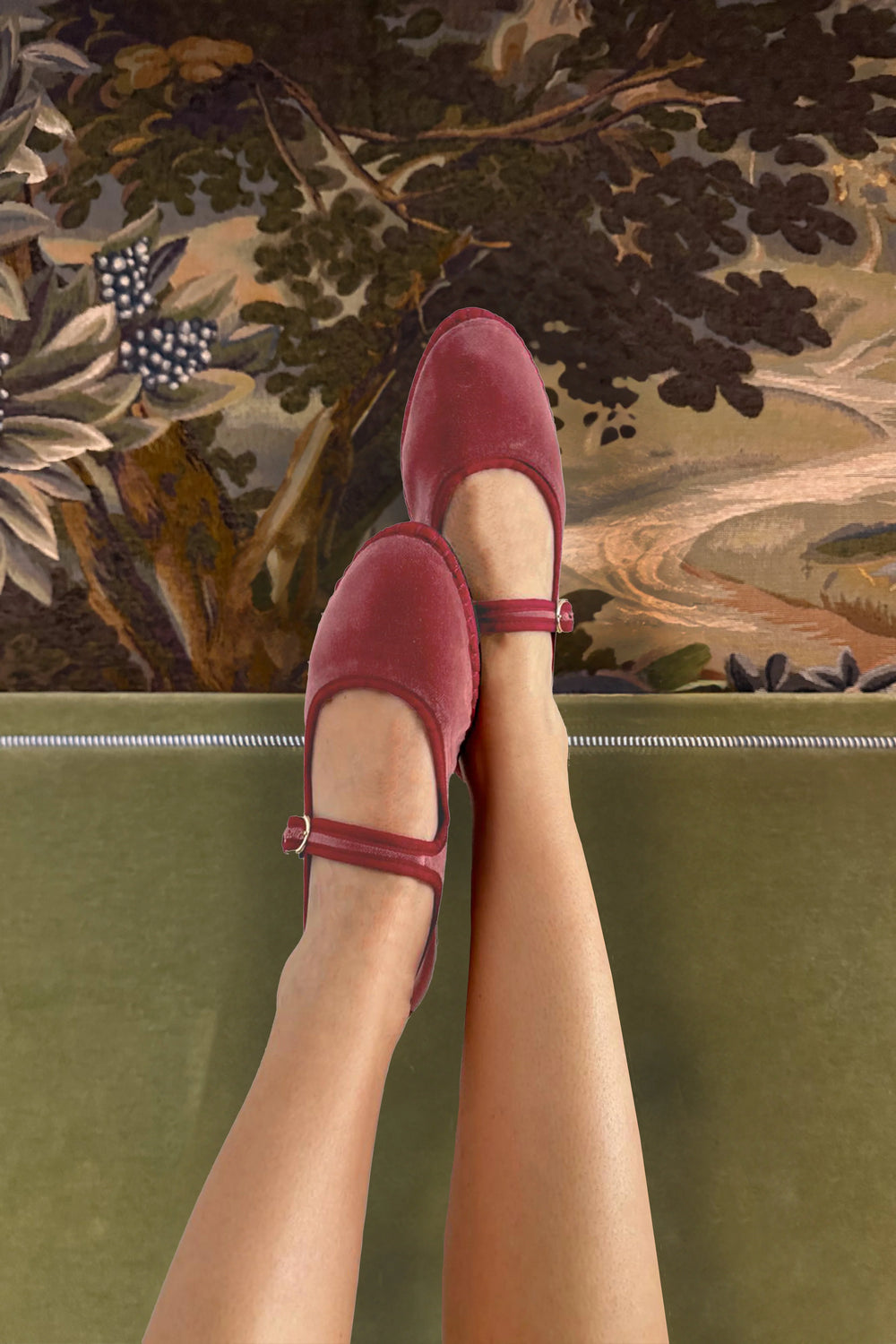 Balleta Mary Jane Velvet Theresa