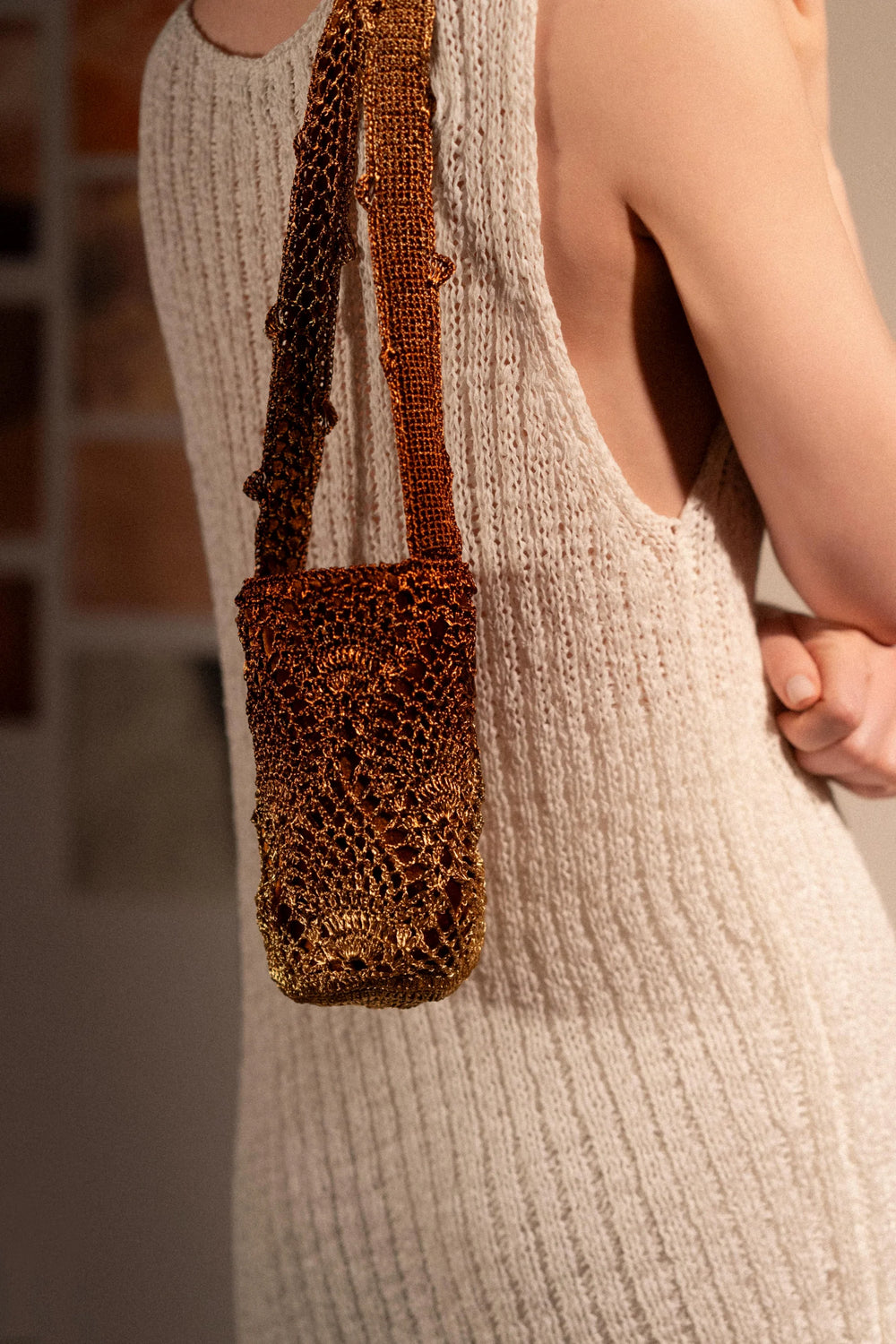 Bolso Mini Piña Kaia Oro-Cobre