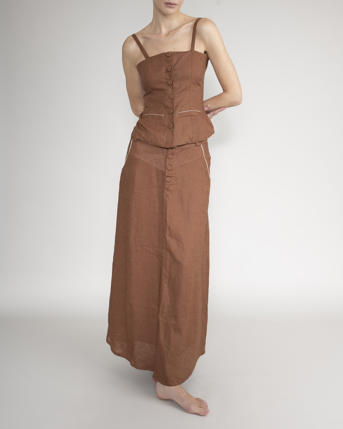 Maxi Falda con Bolsillos