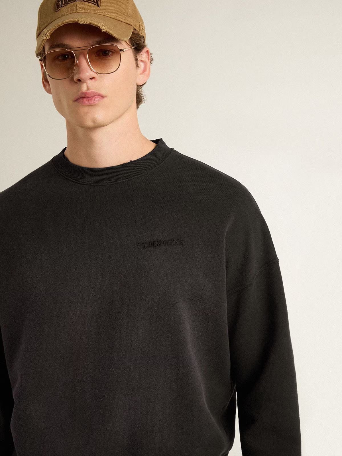 Sweater Journey Crew Neck Dyed Bleaching Effect