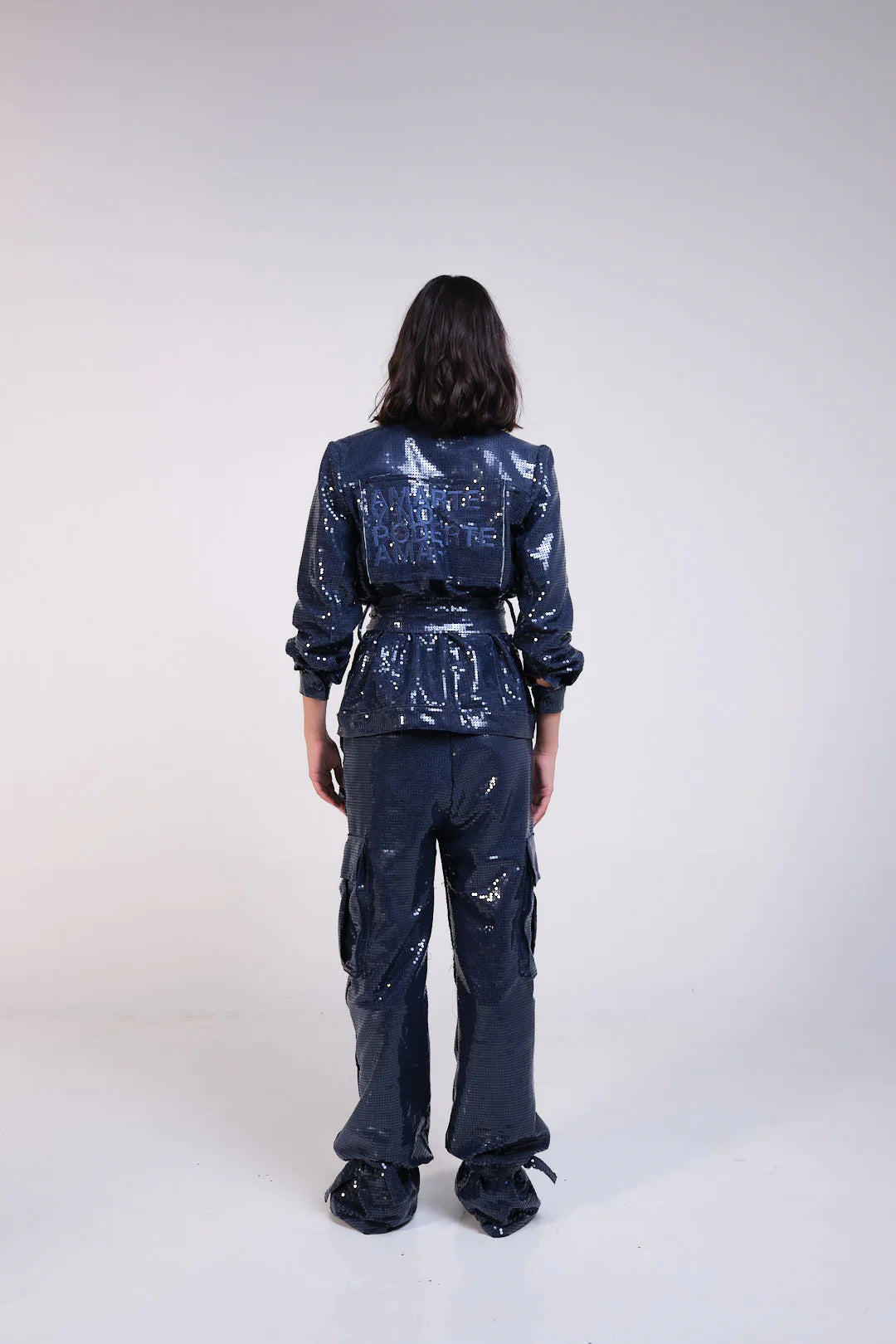 Pantalon Cargo De Lentejuelas Amalfi