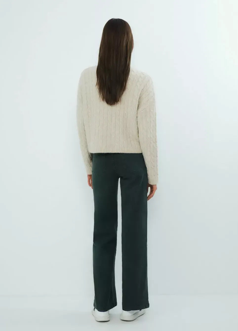 Pantalon Culotte Con Bolsillos Frontal