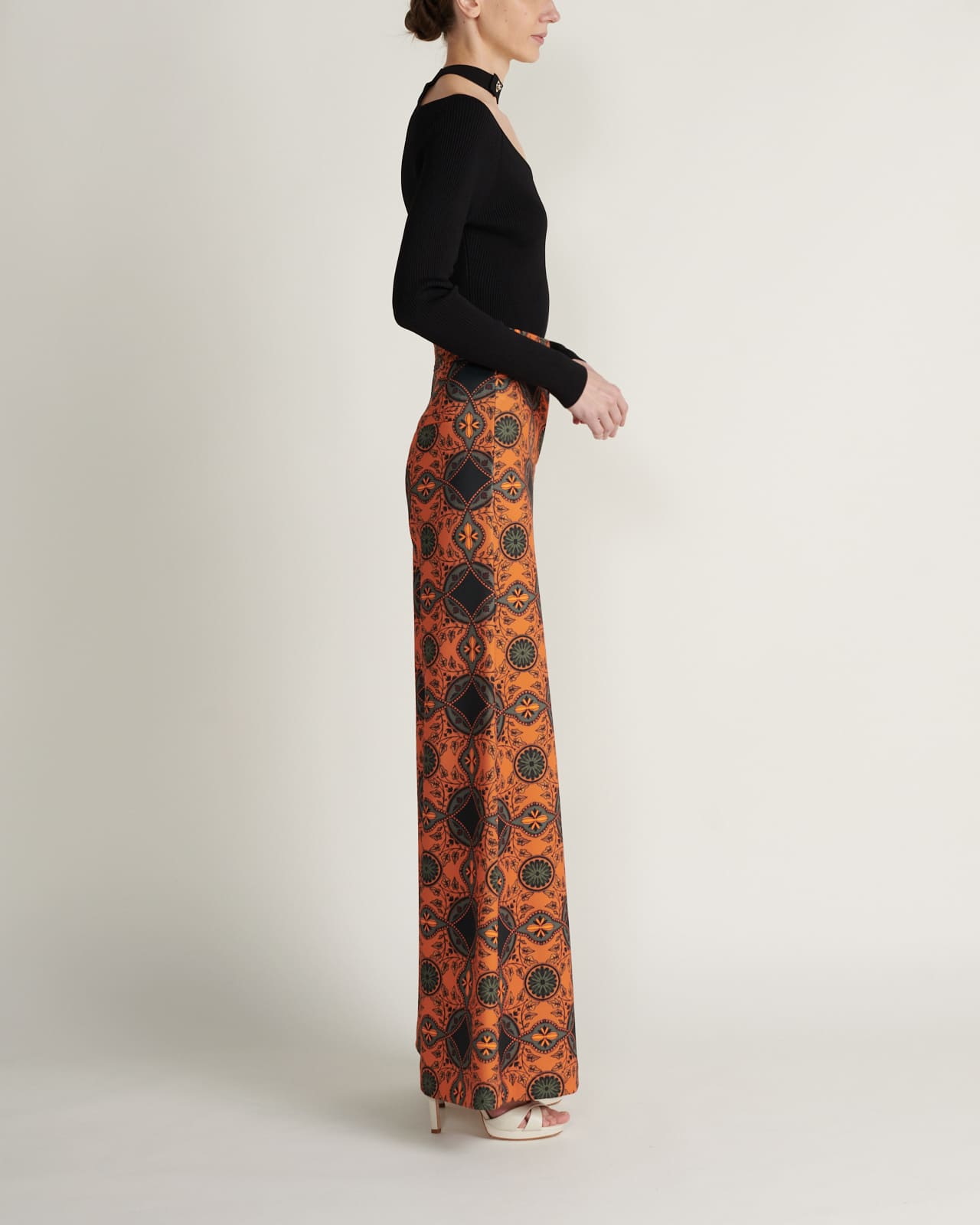 Pantalón Scuba Mosaico Naranja