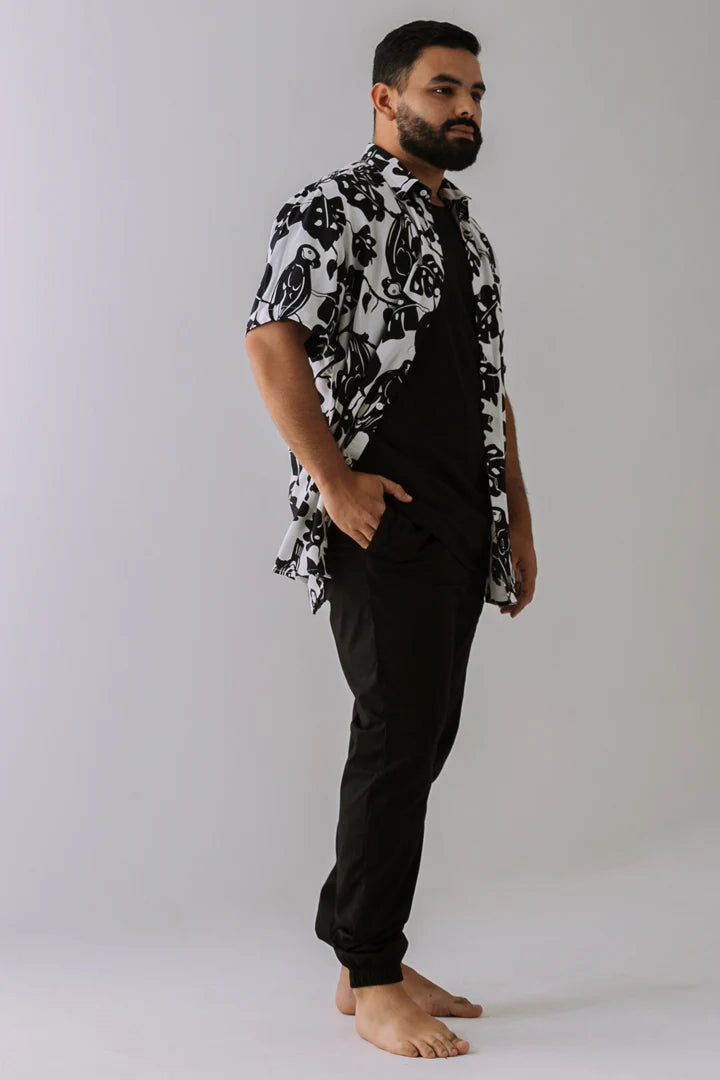 Camisa Loros y Hojas